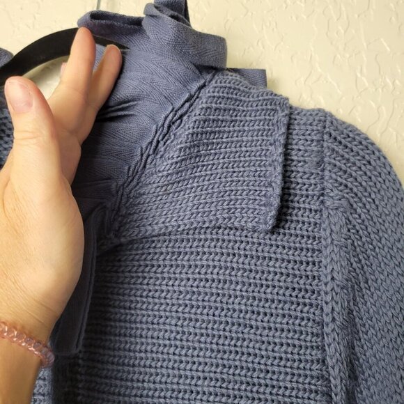 Philippe Adec Paris Wool Blend Cardigan Womens Knit Fringe French Girl Designer - Picture 6 of 16